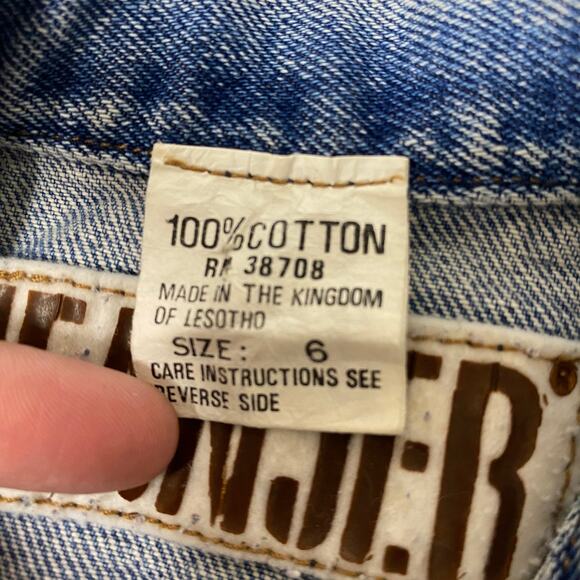 Vintage Jeanjer Kids Size 6 Blue Denim Button Up Jacket - Picture 7 of 10